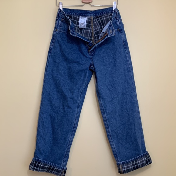 Carhartt Other - Carhartt | Plaid Lined Denim 5 Pocket Relaxed Fit 100% Cotton Blue Jeans 31 x 30